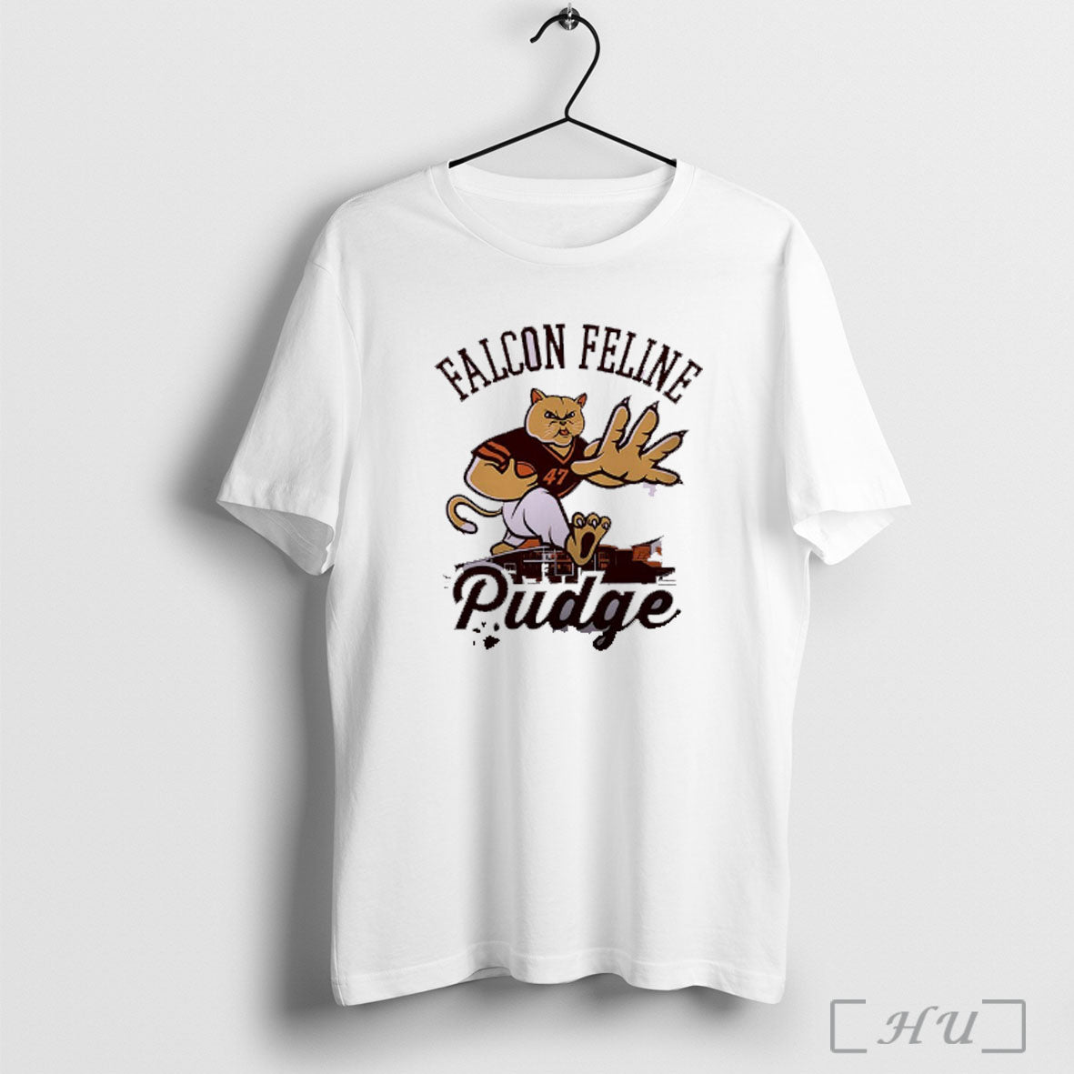 Officials Pudge The Cat Bowling Green Falcon Feline T Shirt