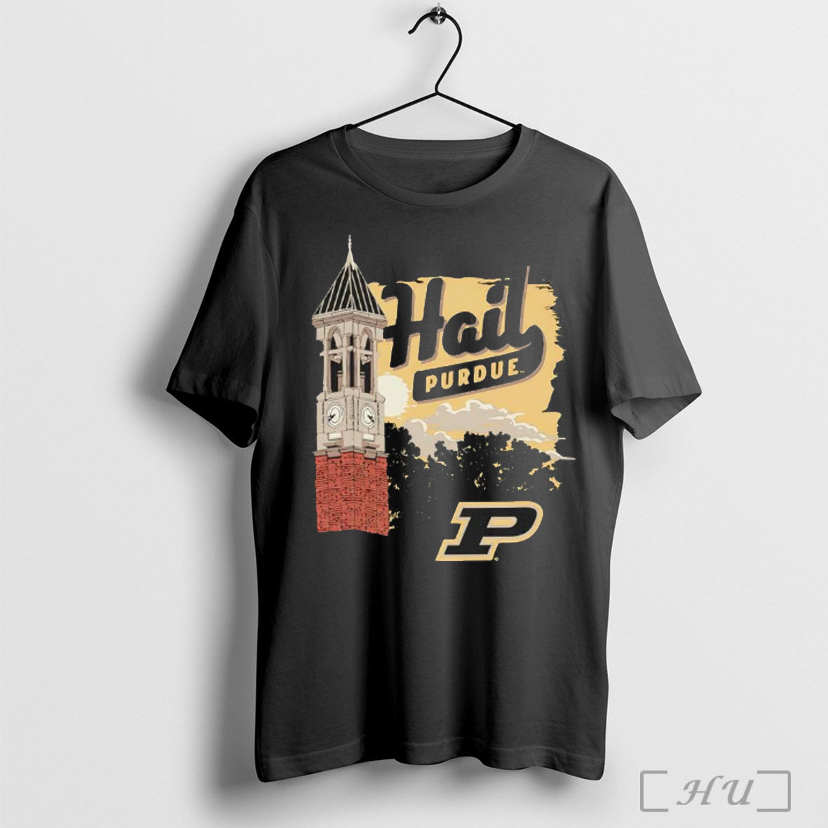 Officials Purdue Boilermakers Football Image Local Clock Tower Graphic T Shirt