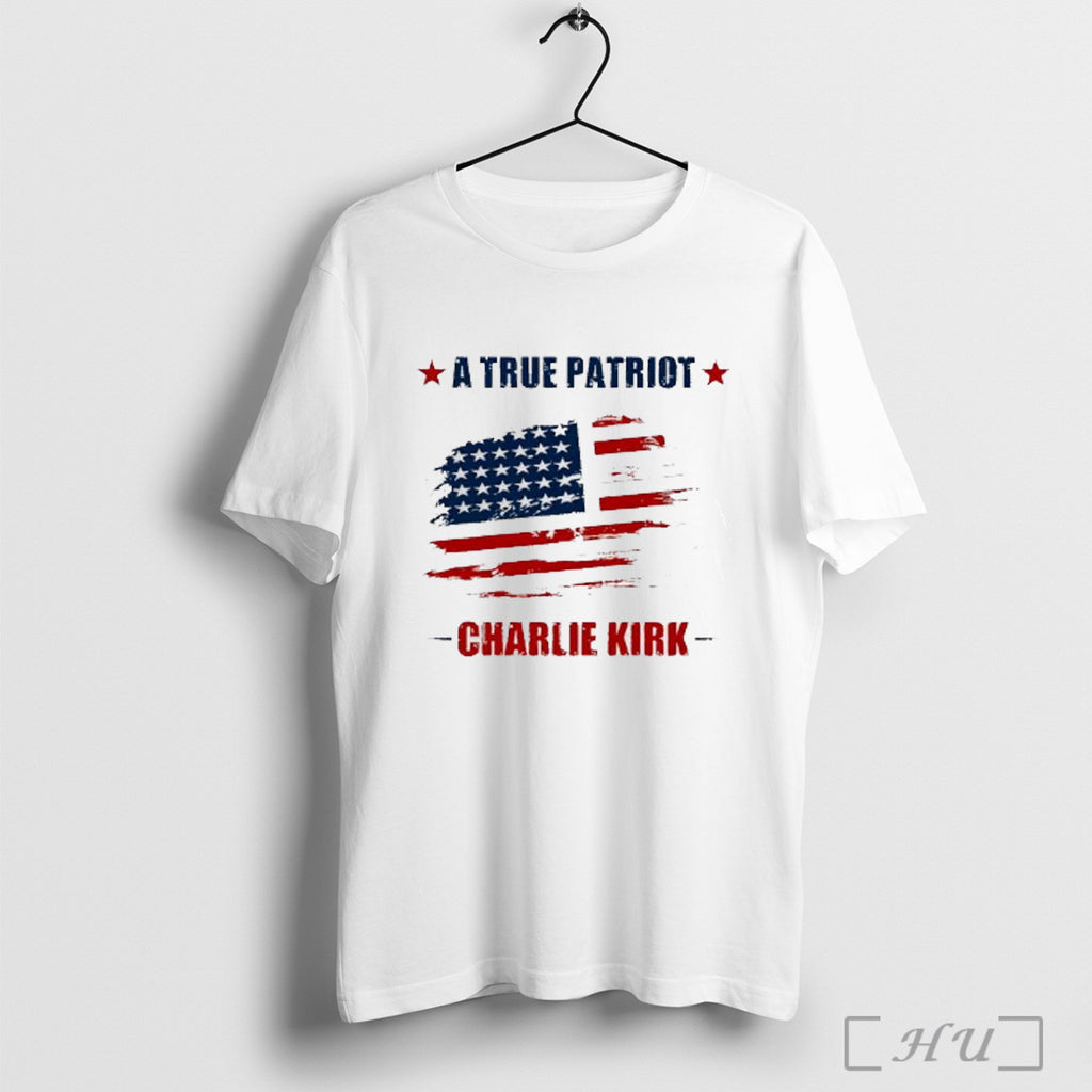 Officials Rip Charlie Kirk A True Patriot Amrican Flag Retro T Shirt