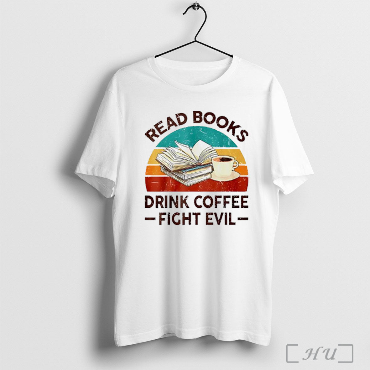 Officials Read Book Drink Coffee Fight Evil Vintage T Shirt
