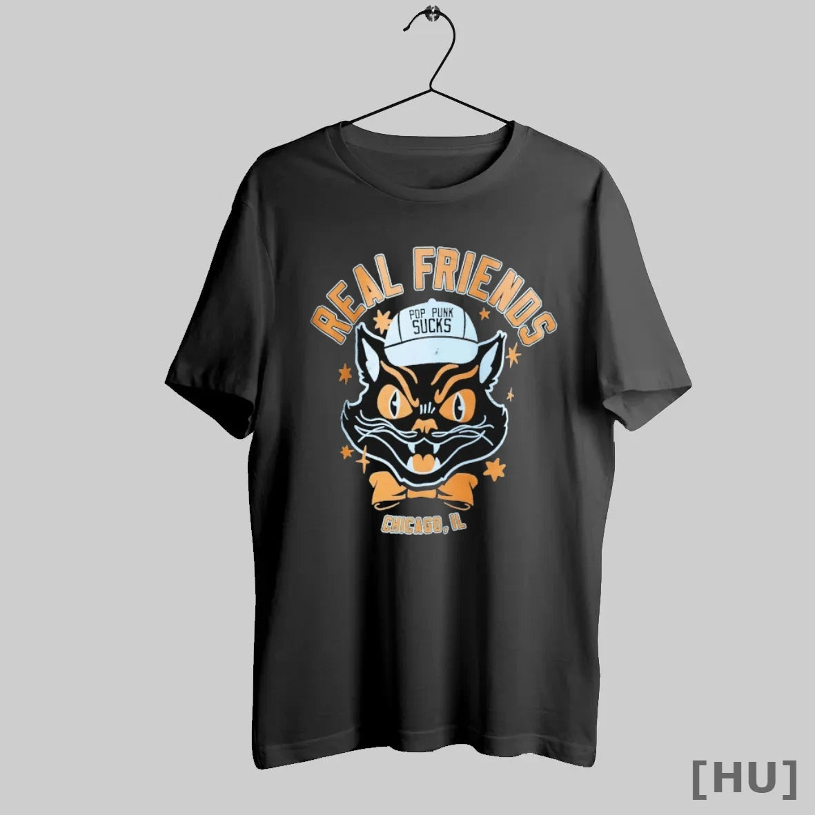 Officials Real Friends Pop Punk Sucks Chicago Il Cat T Shirt