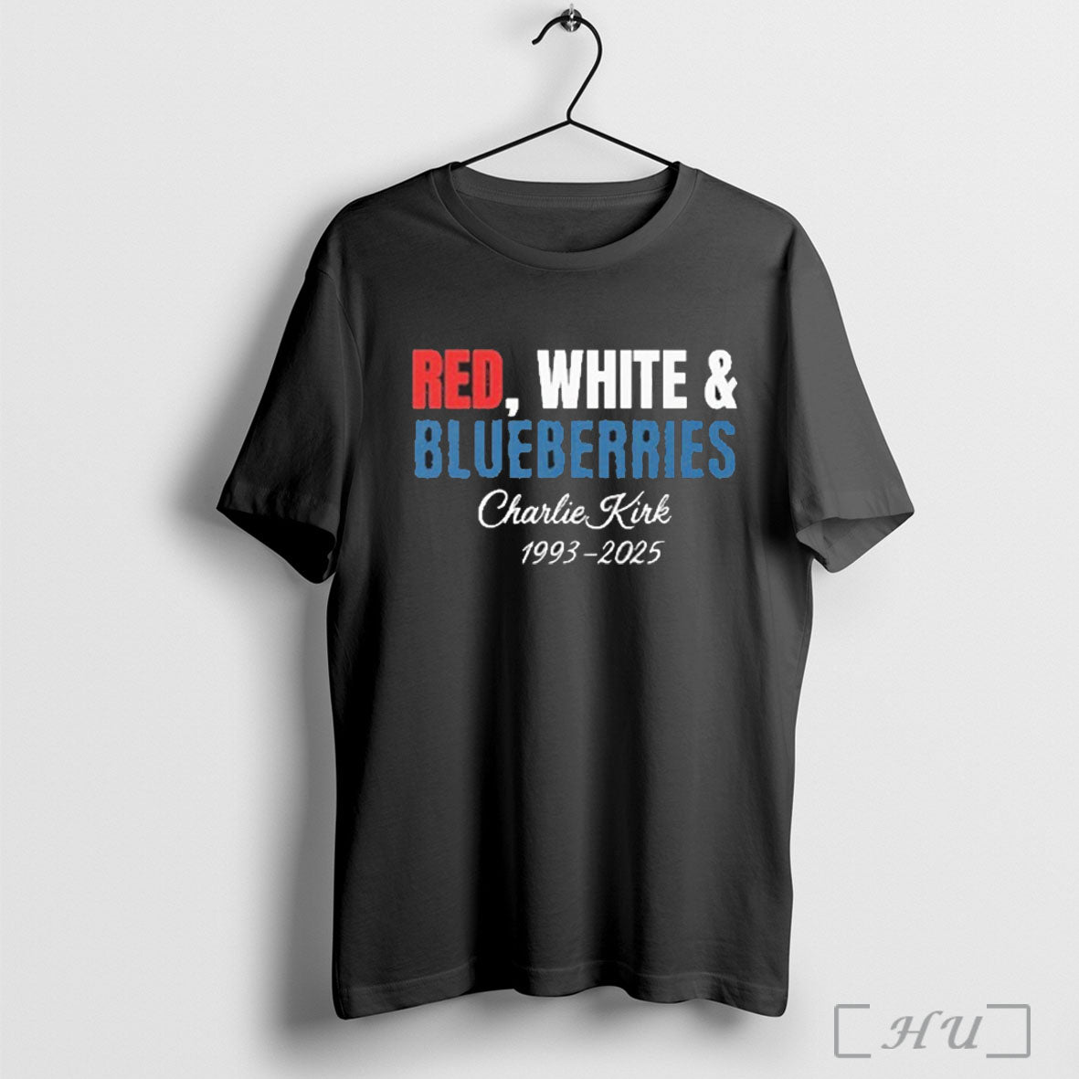 Officials Red White And Blueberries Charlie Kirk 1993 2025 T Shirt