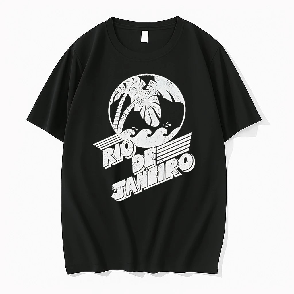 Officials Rio De Janeiro Palm Tree Waves Premium T Shirt