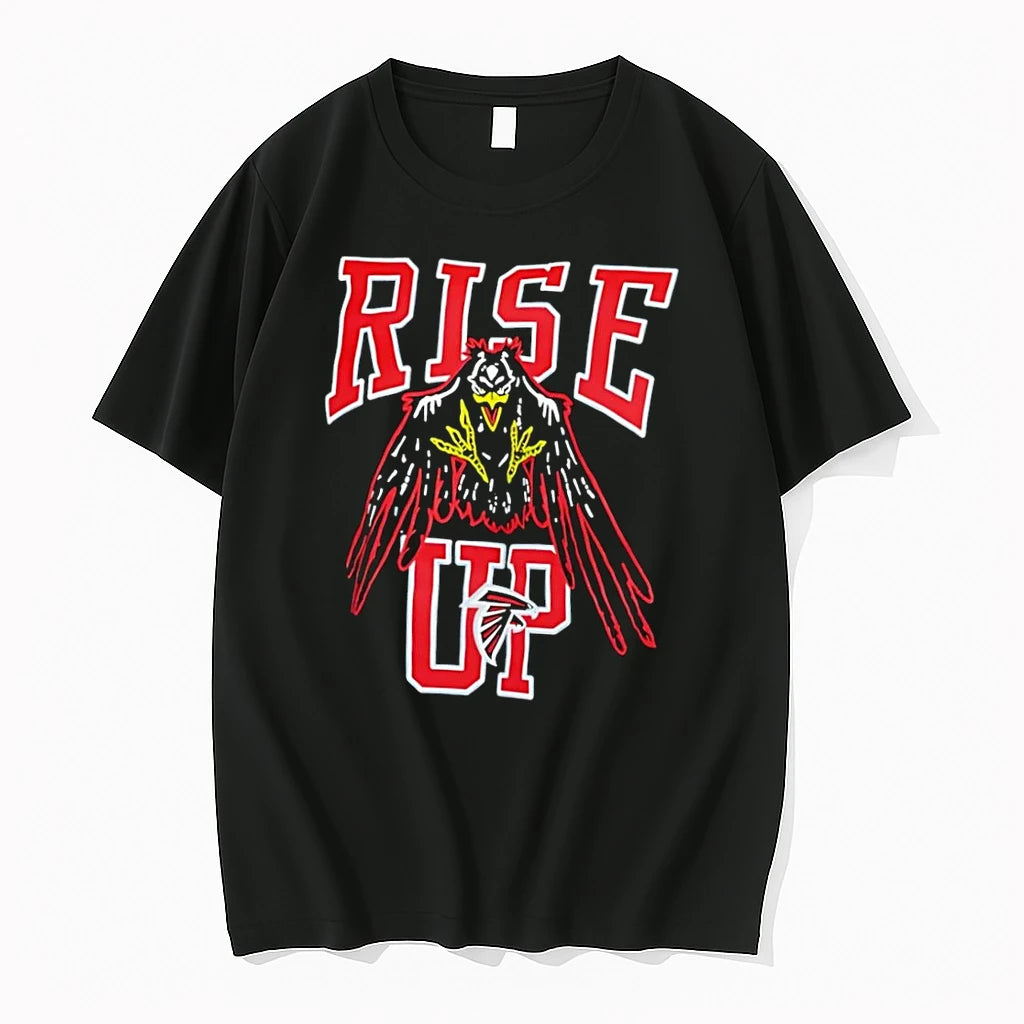 Officials Rise Up Atlanta Football Team Logo Mascot Black T Shirt Sweater