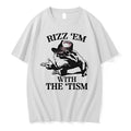 Officials Rizz Em With The Tism Frog Wearing Fedora Hat Premium T Shirt