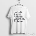Officials Robbie Williams Wearing John Paul Ringo George Robbie T Shirt