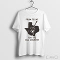 Officials Robert Earl Keen From Texas For The Hill Country Guitar Map T Shirt