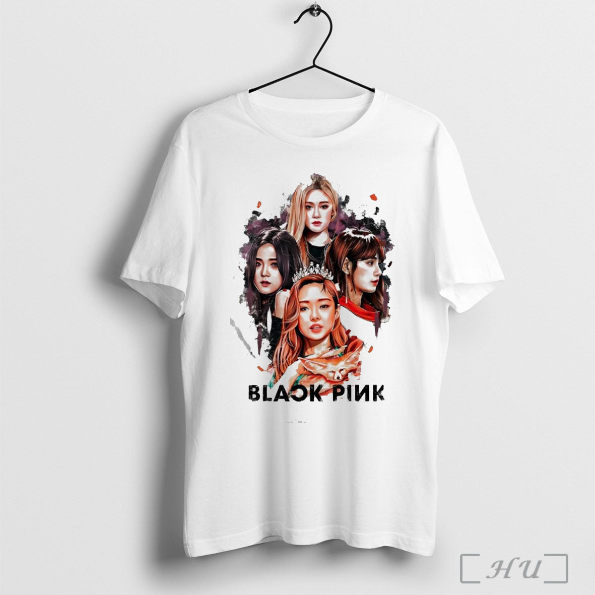 Officials Round Neck Half Sleeve Bts Black Pink Printed 2025 T Shirt