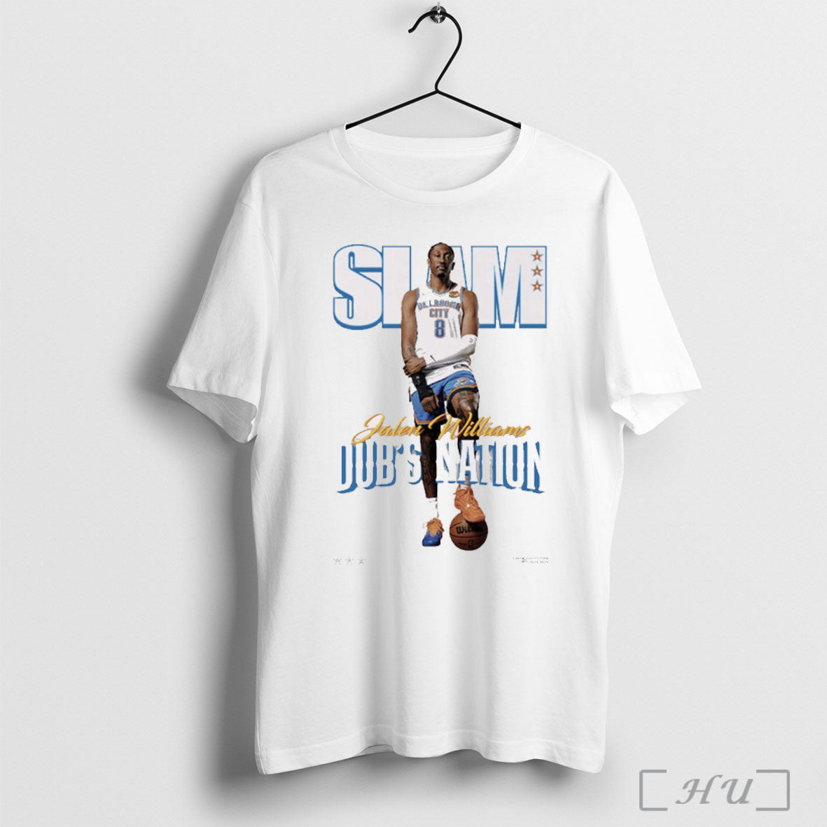 Officials Slam Cover Jalen Williams Dubs Nation Oklahoma City Thunder Basketball T Shirt
