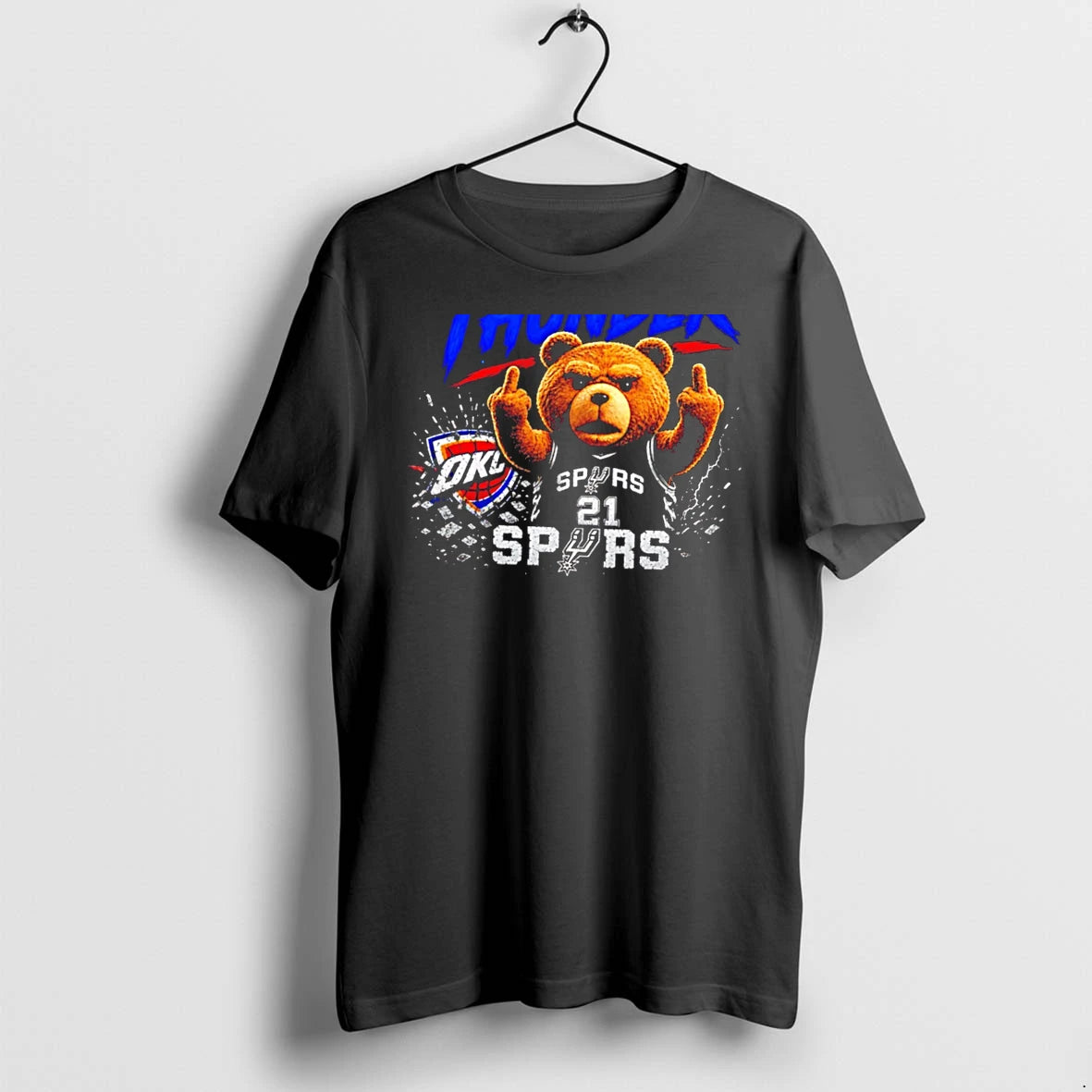 Officials San Antonio Spurs Bear Fuck You Thunder 2026 Tee T Shirt Sweater