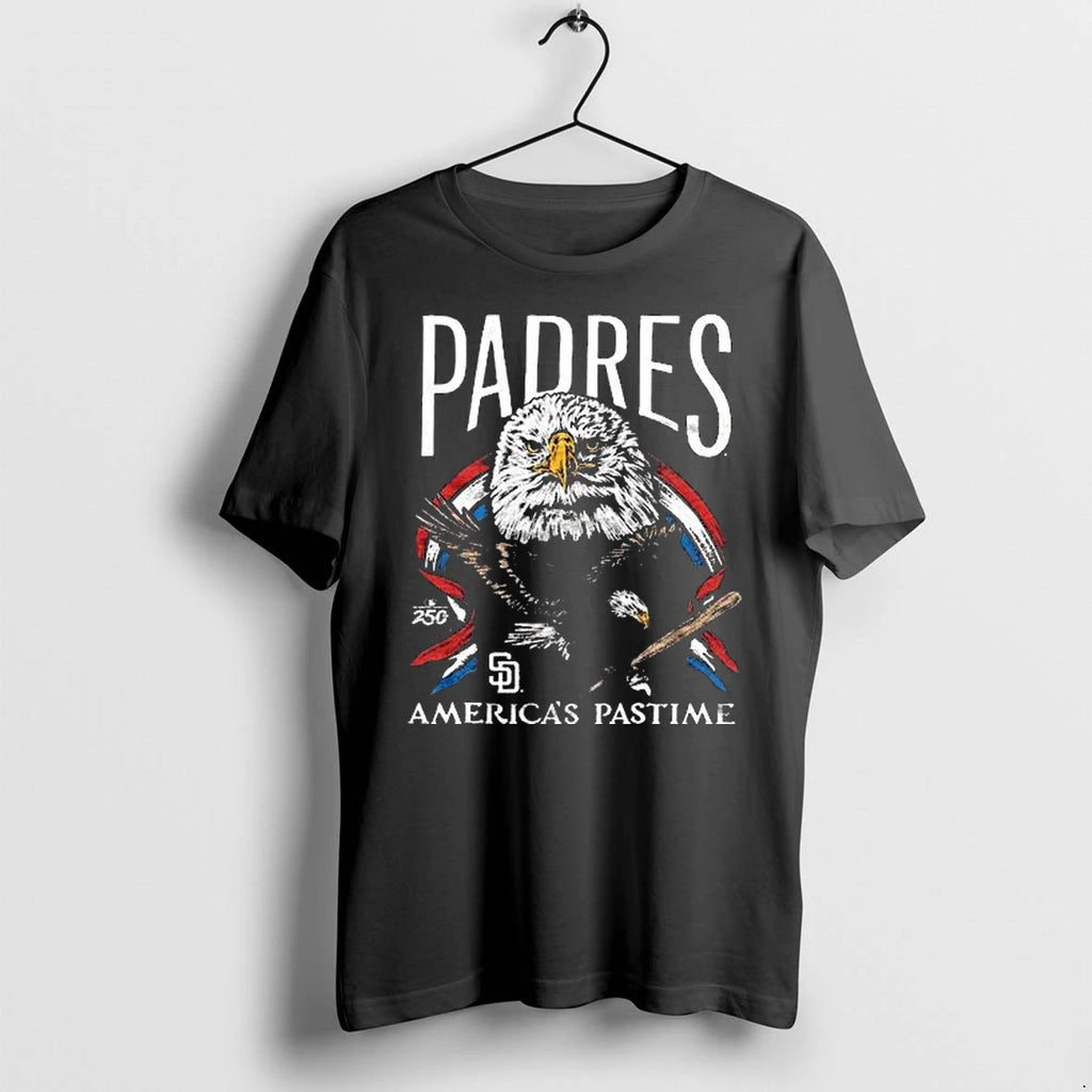 Officials San Diego Padres Americas Pastime Tri Blend Black T Shirt Sweater