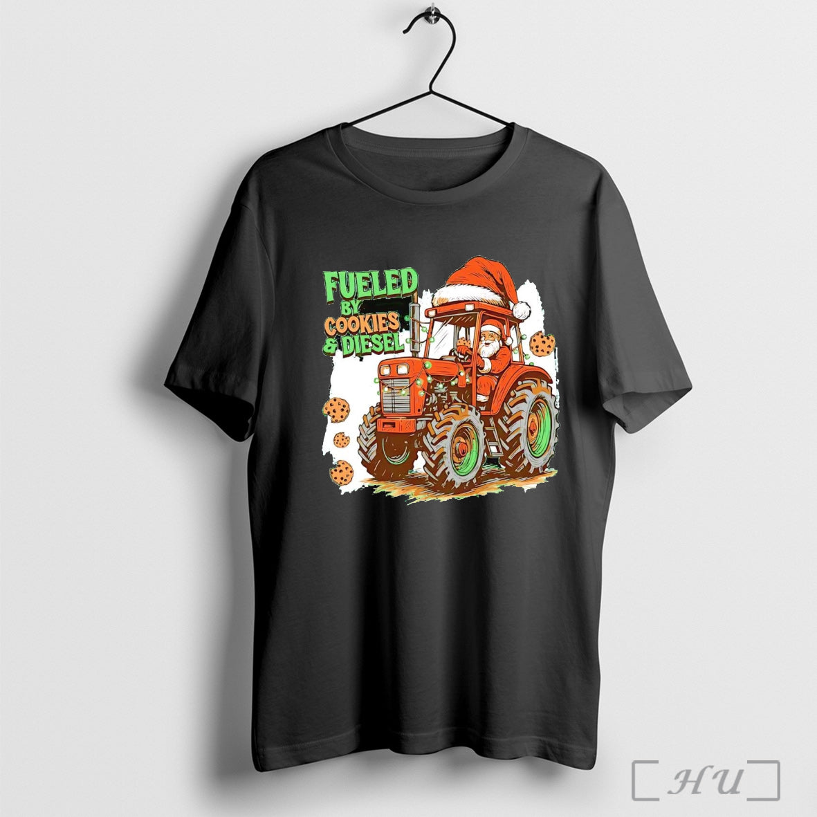Officials Santa Driving Truck Fueled By Cookies And Diesel Christmas T Shirt