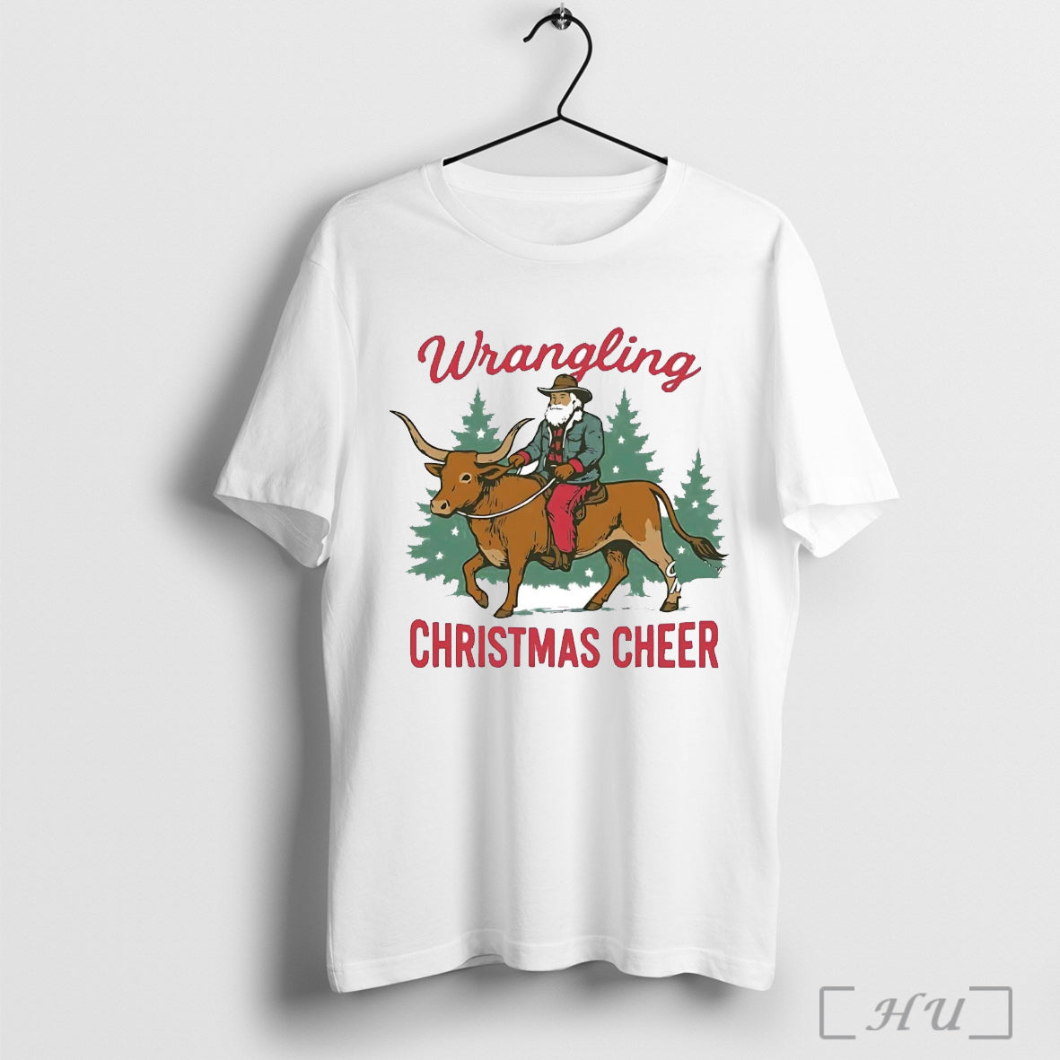 Officials Santa Longhorns Wrangling Christmas Cheer T Shirt