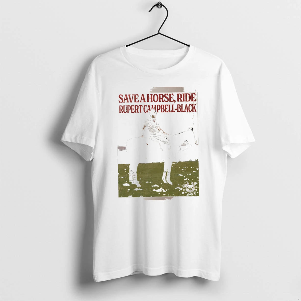 Officials Save A Horse Ride Rupert Campbell Black White Premium T Shirt