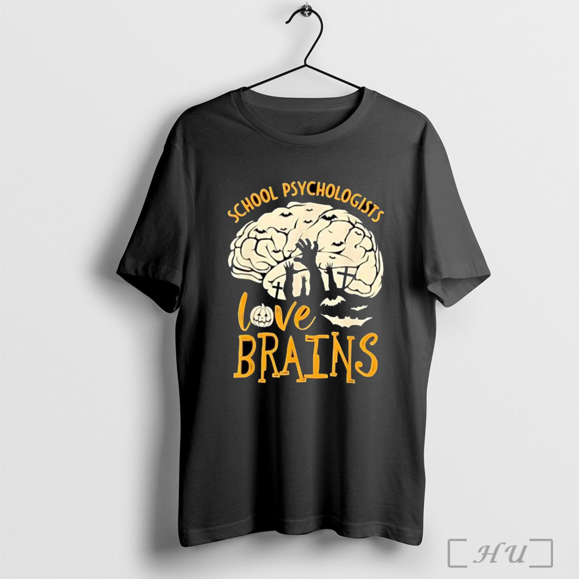 Officials School Psychologists Love Brains Halloween T Shirt