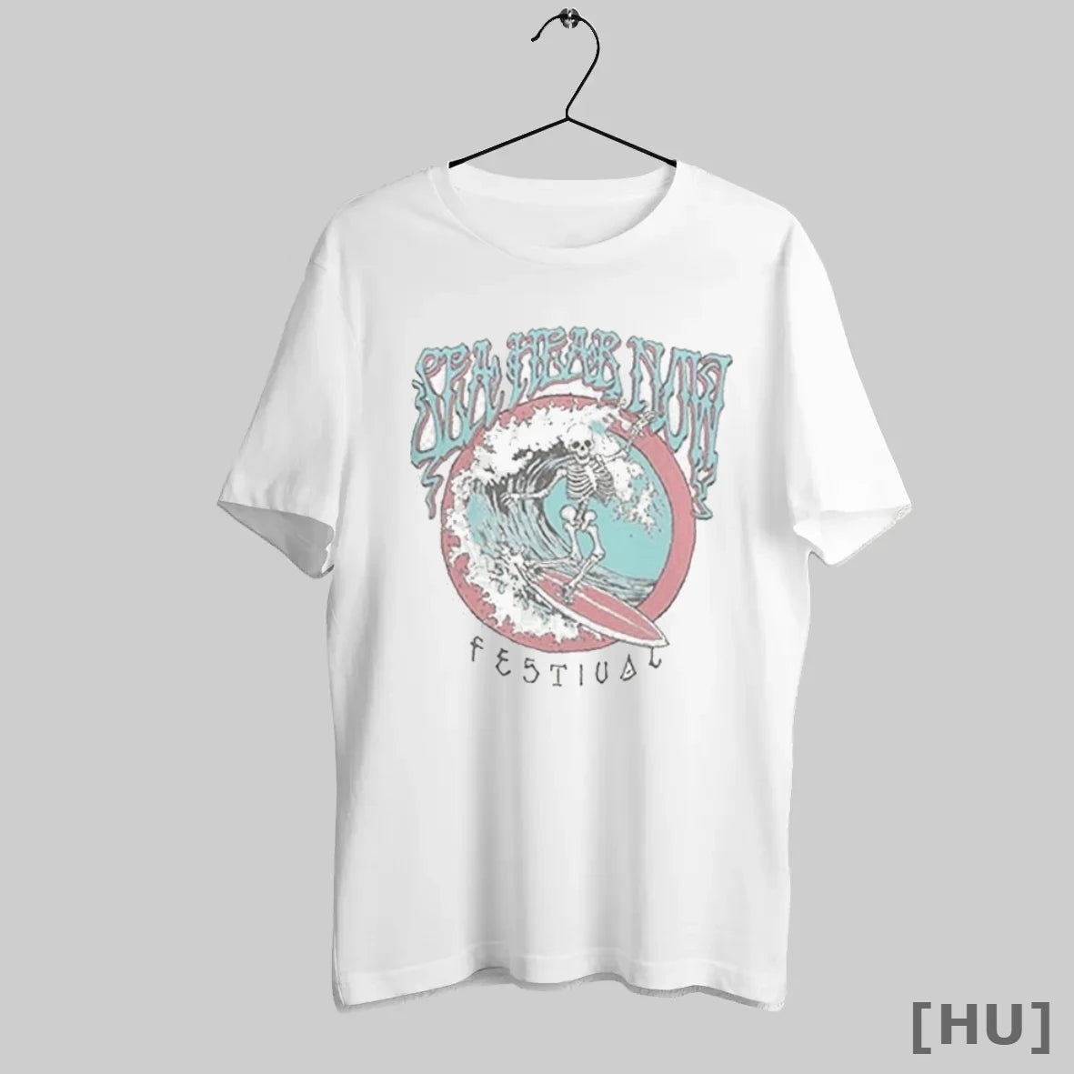 Officials Sea Hear Now Festival Skeleton Surf T Shirt