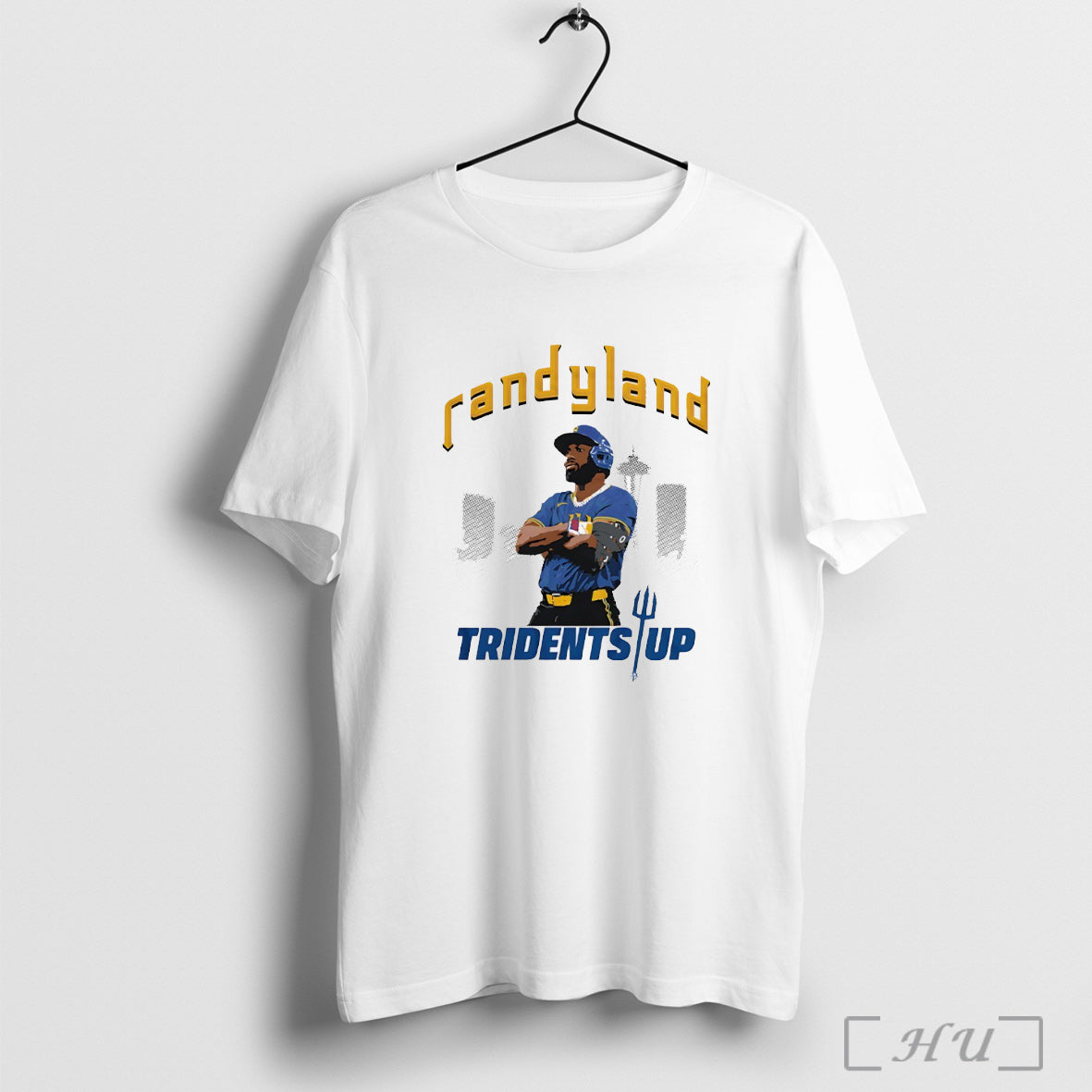 Officials Seattle Mariners Randy Land Tridents Up 2025 Skyline T Shirt