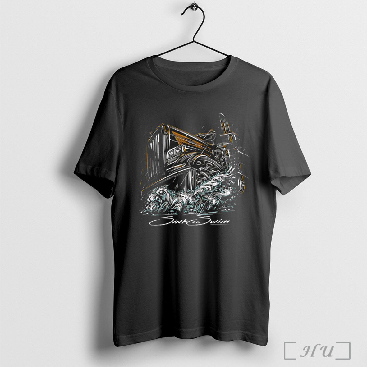 Officials Sink Or Swim Tractor In The Rain Road Transport T Shirt