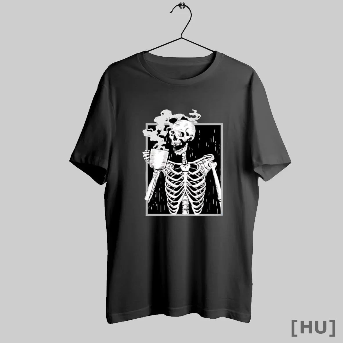 Officials Skeleton Laughing Holding A Steaming Coffee Cup T Shirt