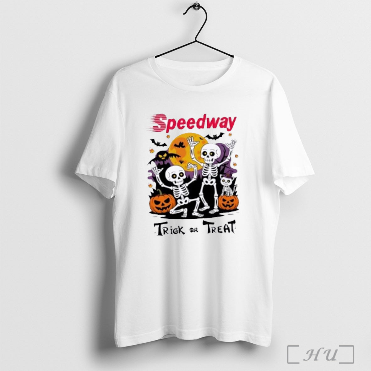 Officials Skeleton X Speedway Trick Or Treat Halloween T Shirt