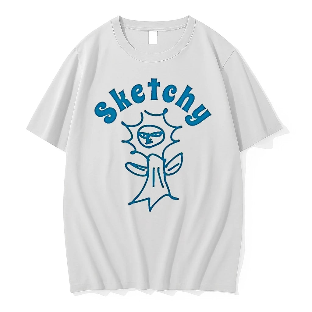 Officials Sketchy Flower Character Drawing Sketchy Premium T Shirt