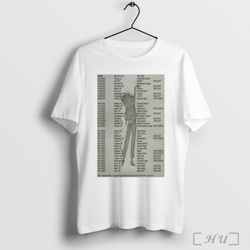 Officials Smerz Big City Life Fall Tour 2025 T Shirt