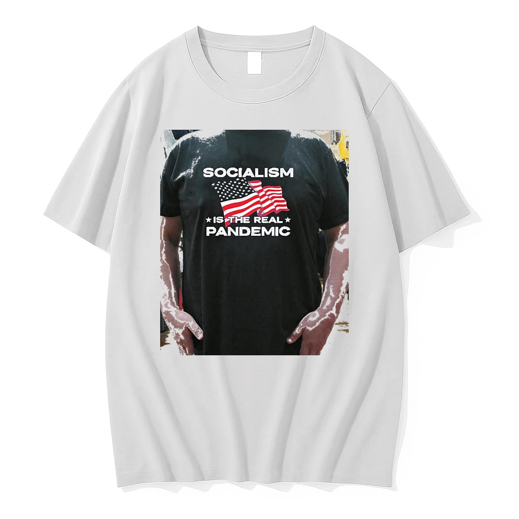 Officials Socialism Is The Real Pandemic Usa Flag Premium T Shirt