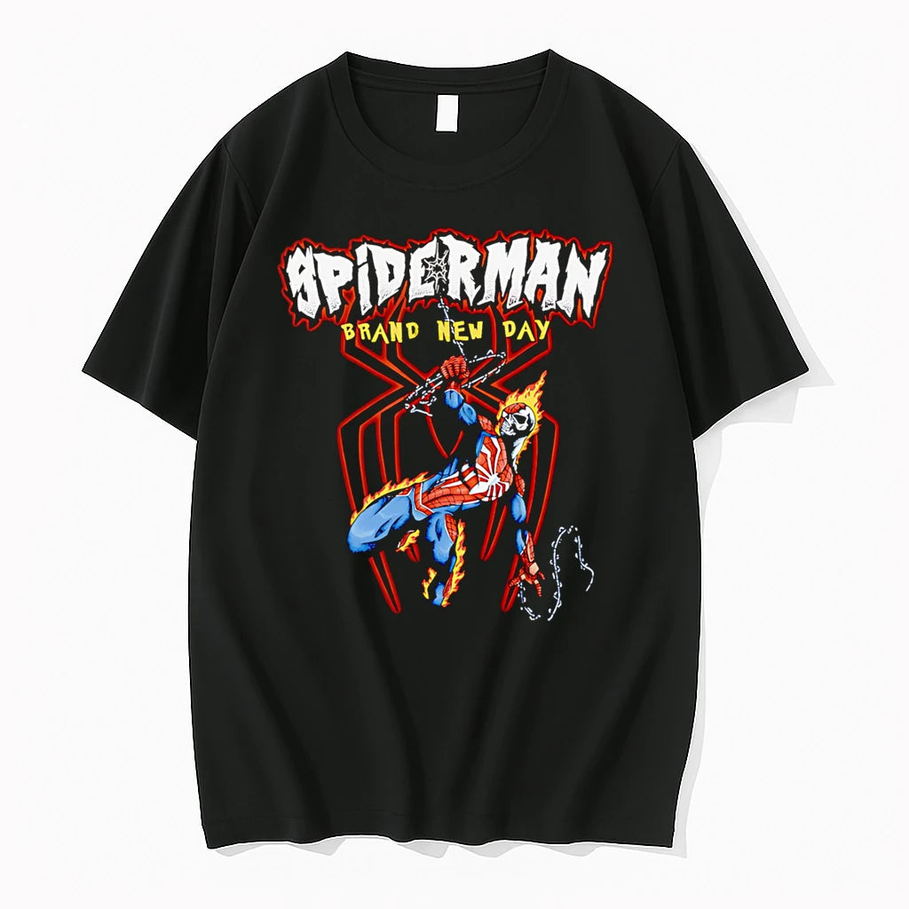 Officials Spiderman Brand New Day Ghost Rider Mashup Premium T Shirt