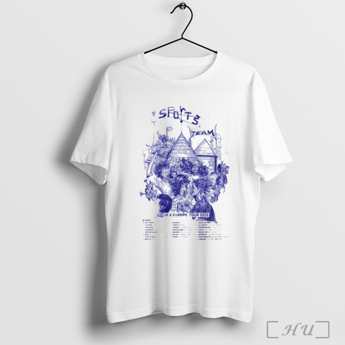 Officials Sports Team Uk Europe Tour 2025 Dates T Shirt
