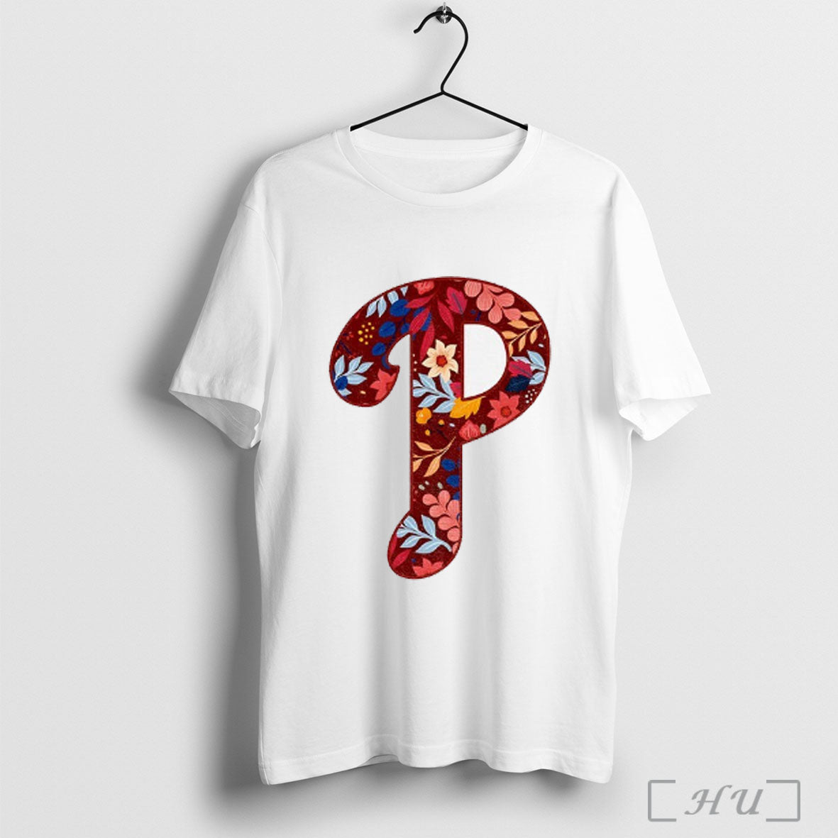 Officials Spring Philadelphia Baseball Floral Logo T Shirt