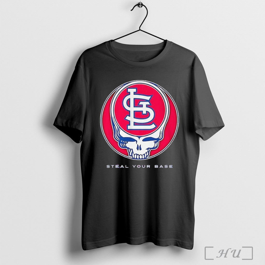 Officials St Louis Cardinals Grateful Dead Steal Your Base T Shirt