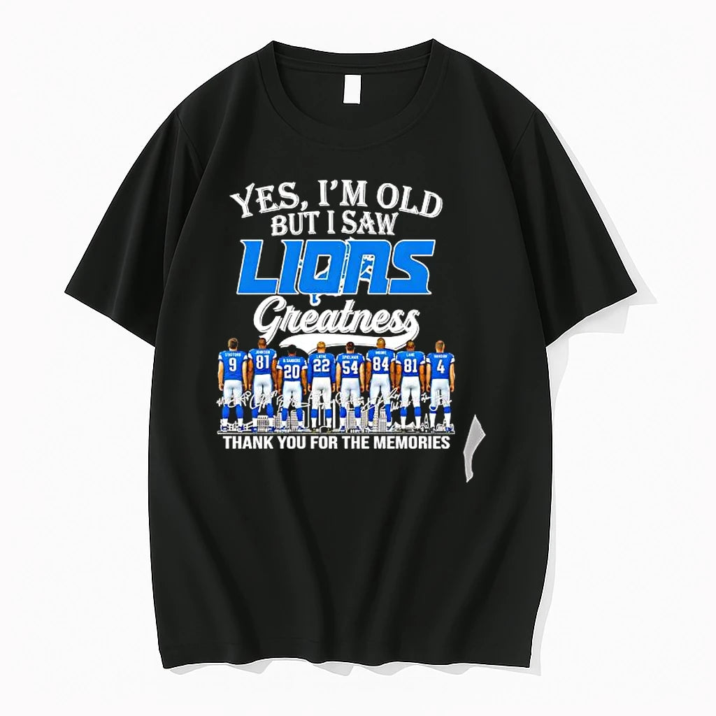 Officials Stafford Johnson Sanders Layne Spielman Moore Lane Hanson Detroit Lions Signature