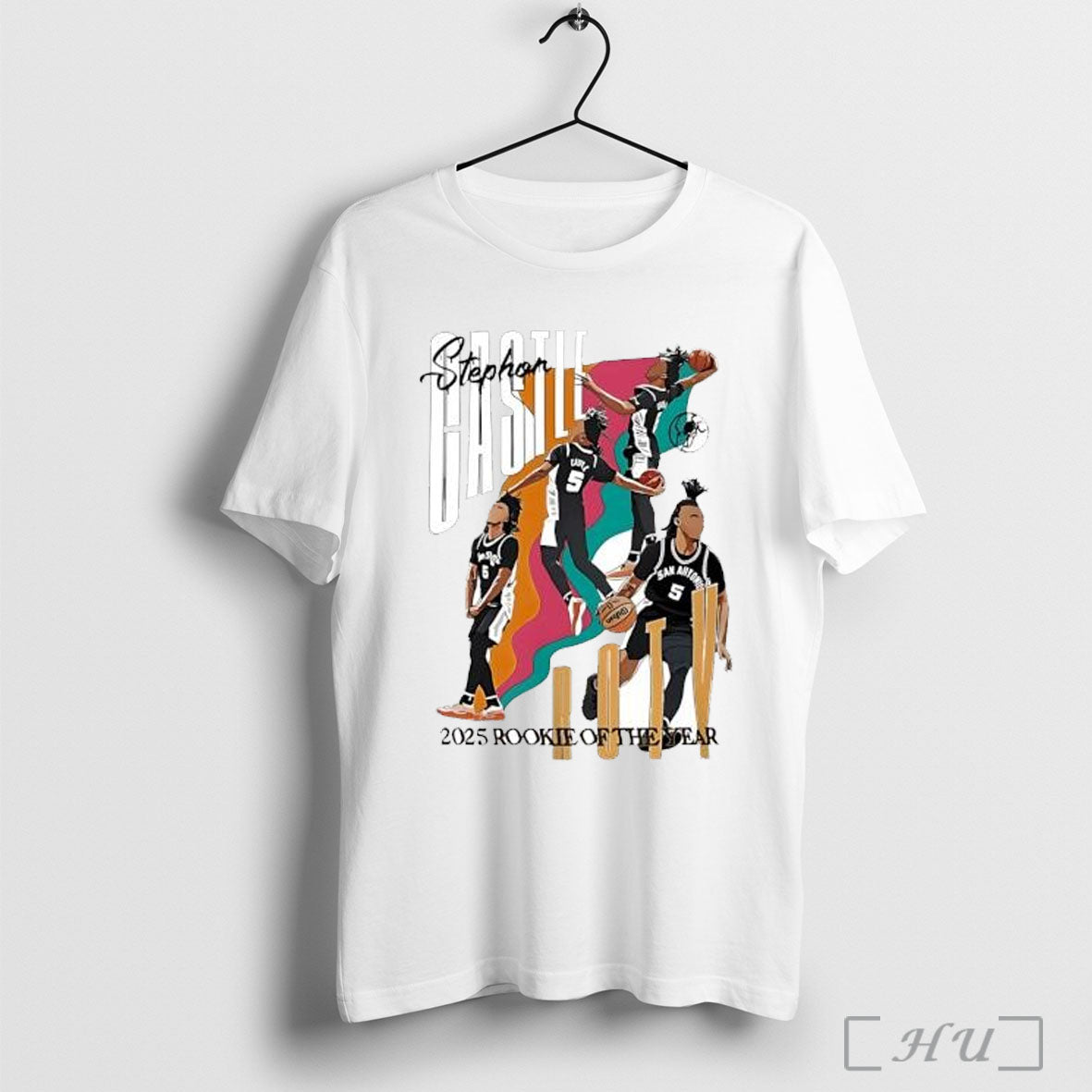 Officials Stephon Castle 2025 Rookie Of The Year Basketball Player T Shirt