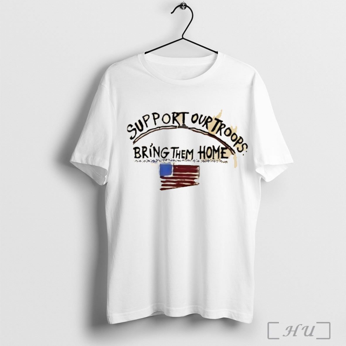 Officials Support Our Troops Bring Them Home American Flag T Shirt