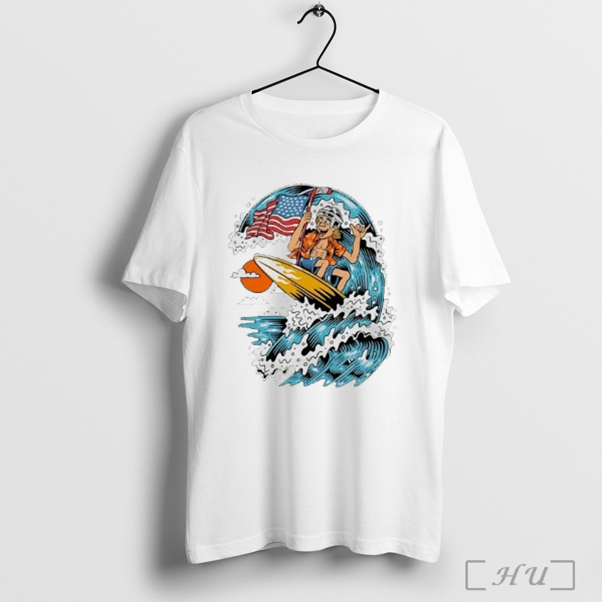 Officials Surfing Usa Flag Hockey T Shirt