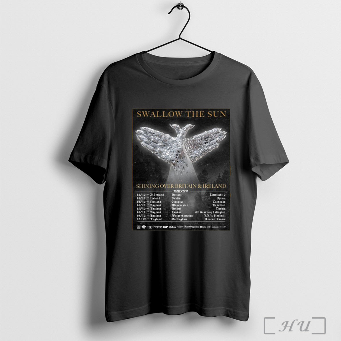 Officials Swallow The Sun Shining Over Britain Ireland Tour 2025 Dates December T Shirt