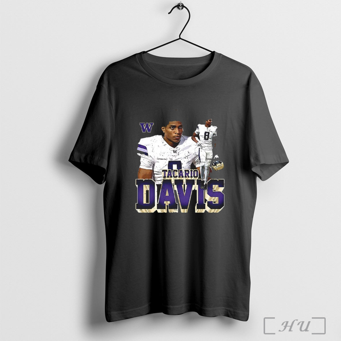 Officials Tacario Davis Washington Huskies Football Graphic V Neck T Shirt