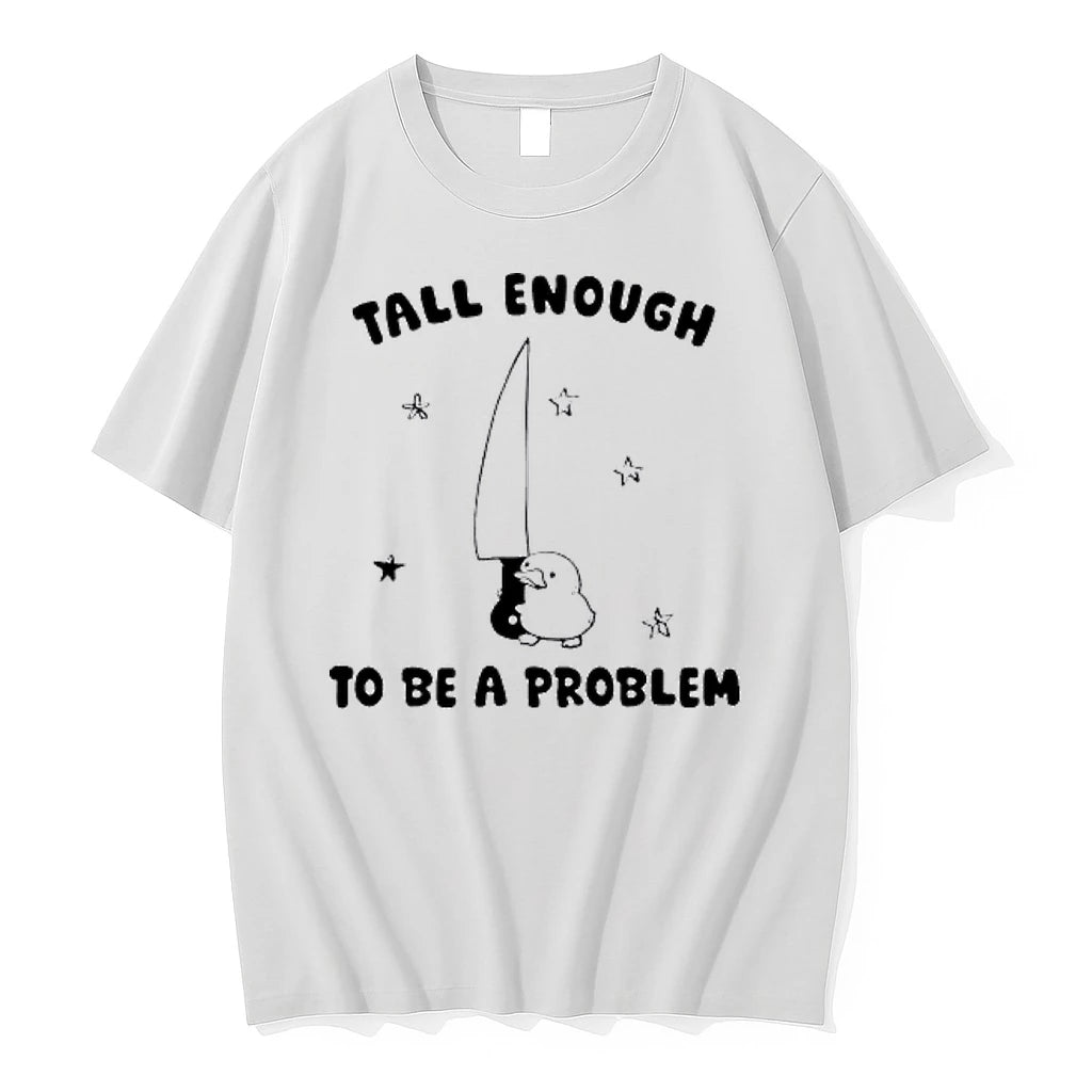 Officials Tall Enough To Be A Problem Duck With Knife Premium T Shirt