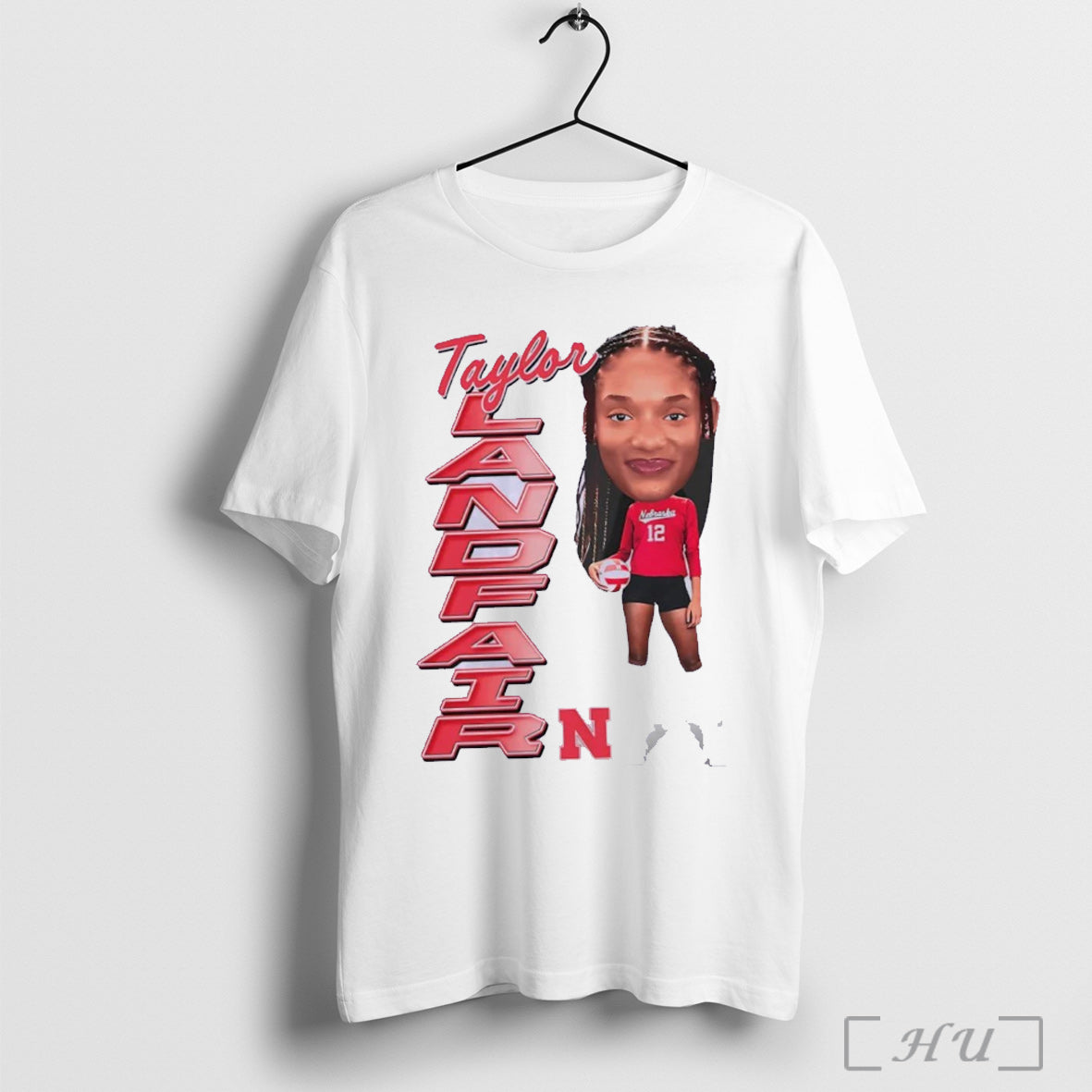 Officials Taylor Landfair Caricature Big Head Nebraska T Shirt