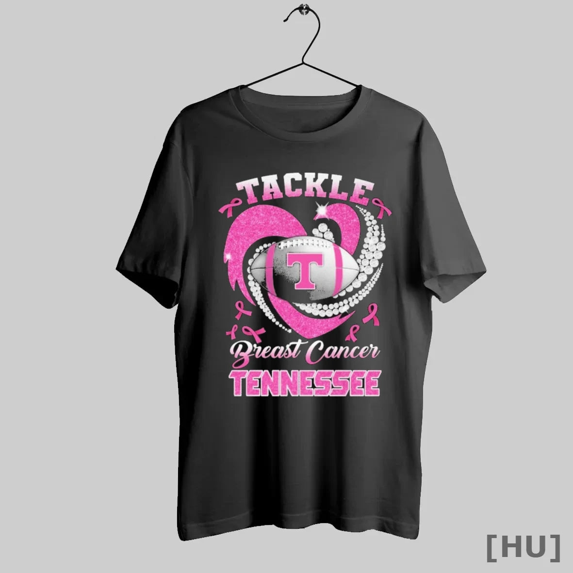 Officials Tennessee Volunteers Tackle Breast Cancer Heartbeat Diamond T Shirt