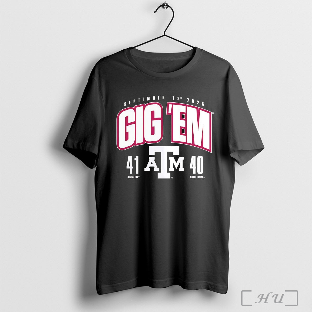 Officials Texas Am Aggies Vs Notre Dame Fighting Irish Gig Em 2025 T Shirt