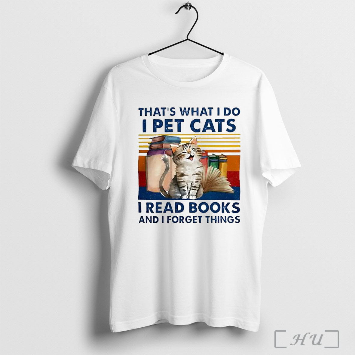 Officials Thats What I Do I Pet Cats I Read Books Vintage T Shirt