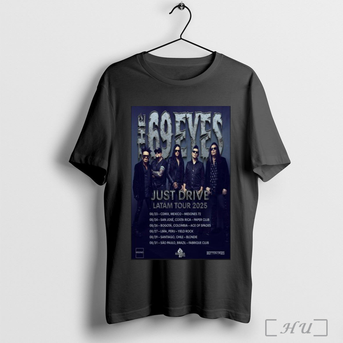 Officials The 69 Eyes Just Drive Latam Tour 2025 Dates T Shirt