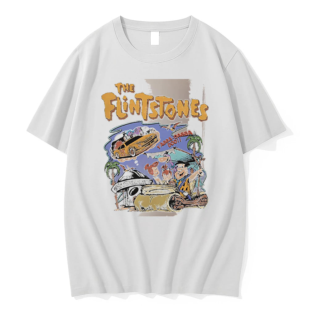Officials The Flintstones Yabba Dabba Doo Stonehouse 29 Car White Premium T Shirt