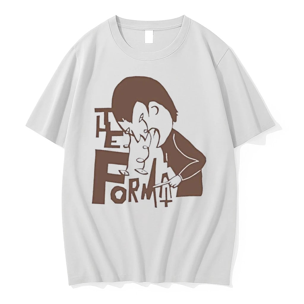 Officials The Format Cartoon Person Crying Squiggly Teardrops Brown Line Art White Womens