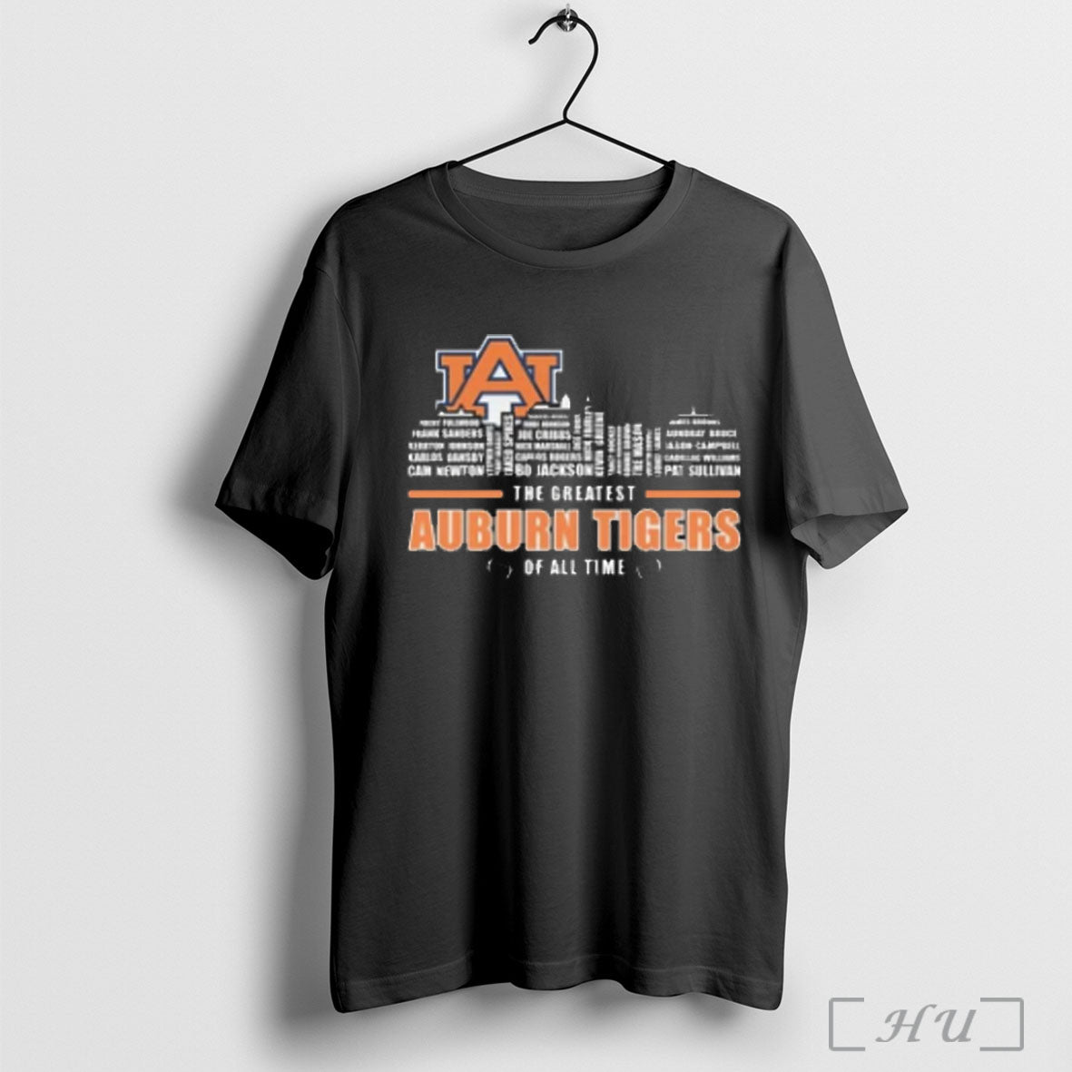 Officials The Greatest Auburn Tigers Of All Time Skyline Names 2025 T Shirt