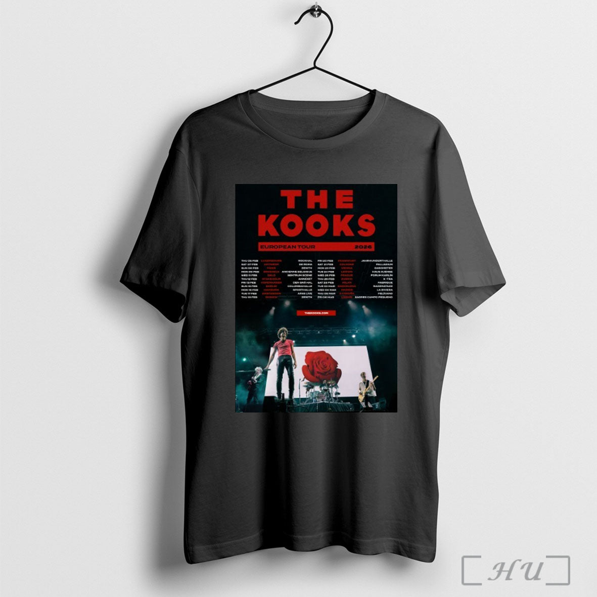 Officials The Kooks European 2026 Tour Dates T Shirt