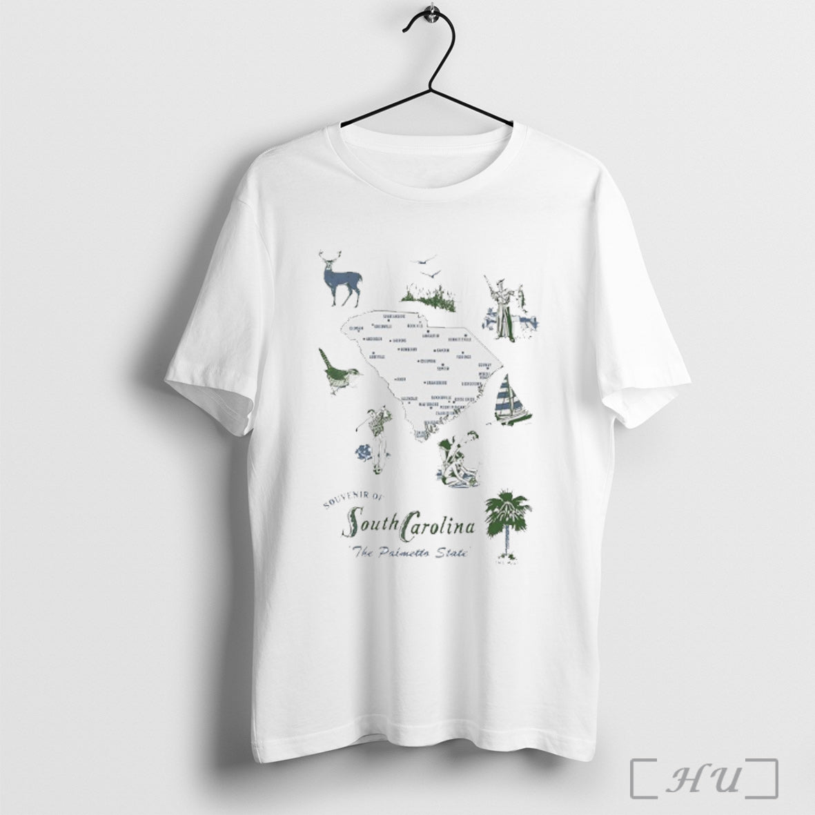 Officials The Palmetto State Souvenir Of South Carolina Map T Shirt