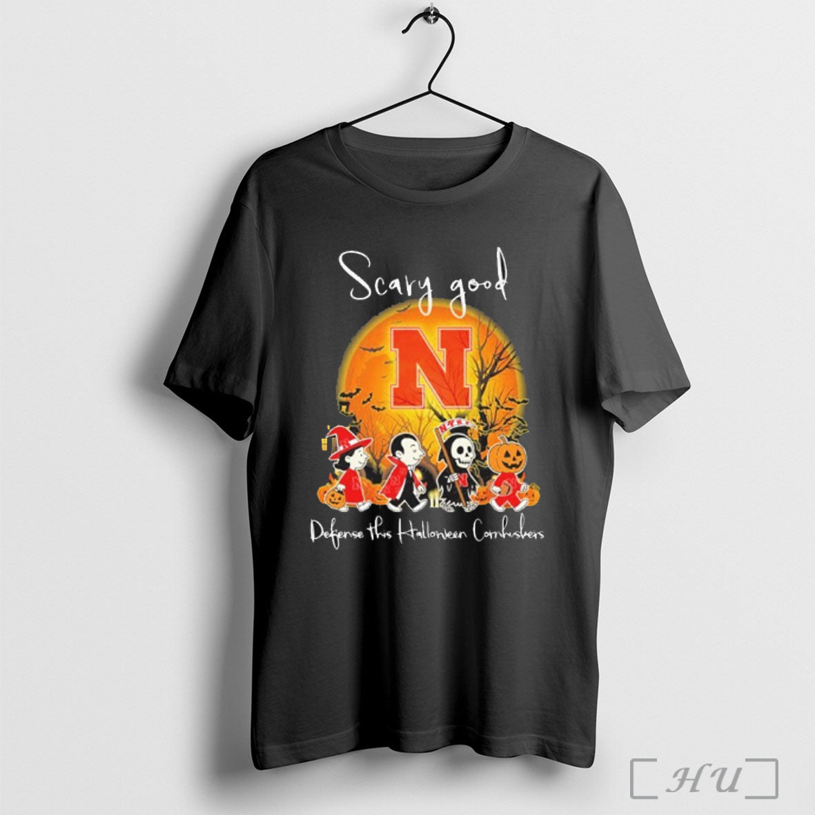 Officials The Peanuts Scary Good Defense This Halloween Nebraska Cornhuskers T Shirt