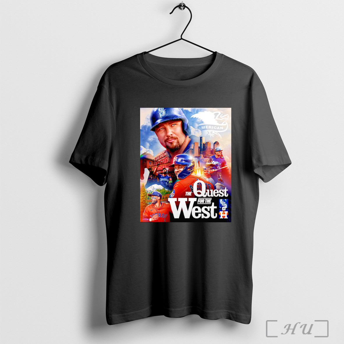 Officials The Quest For The West Houston Astros Vs Seattle Mariners T Shirt